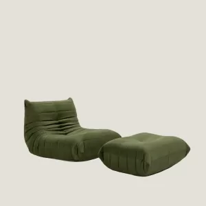 Curved Boneless Chenille Caterpillar Lounger